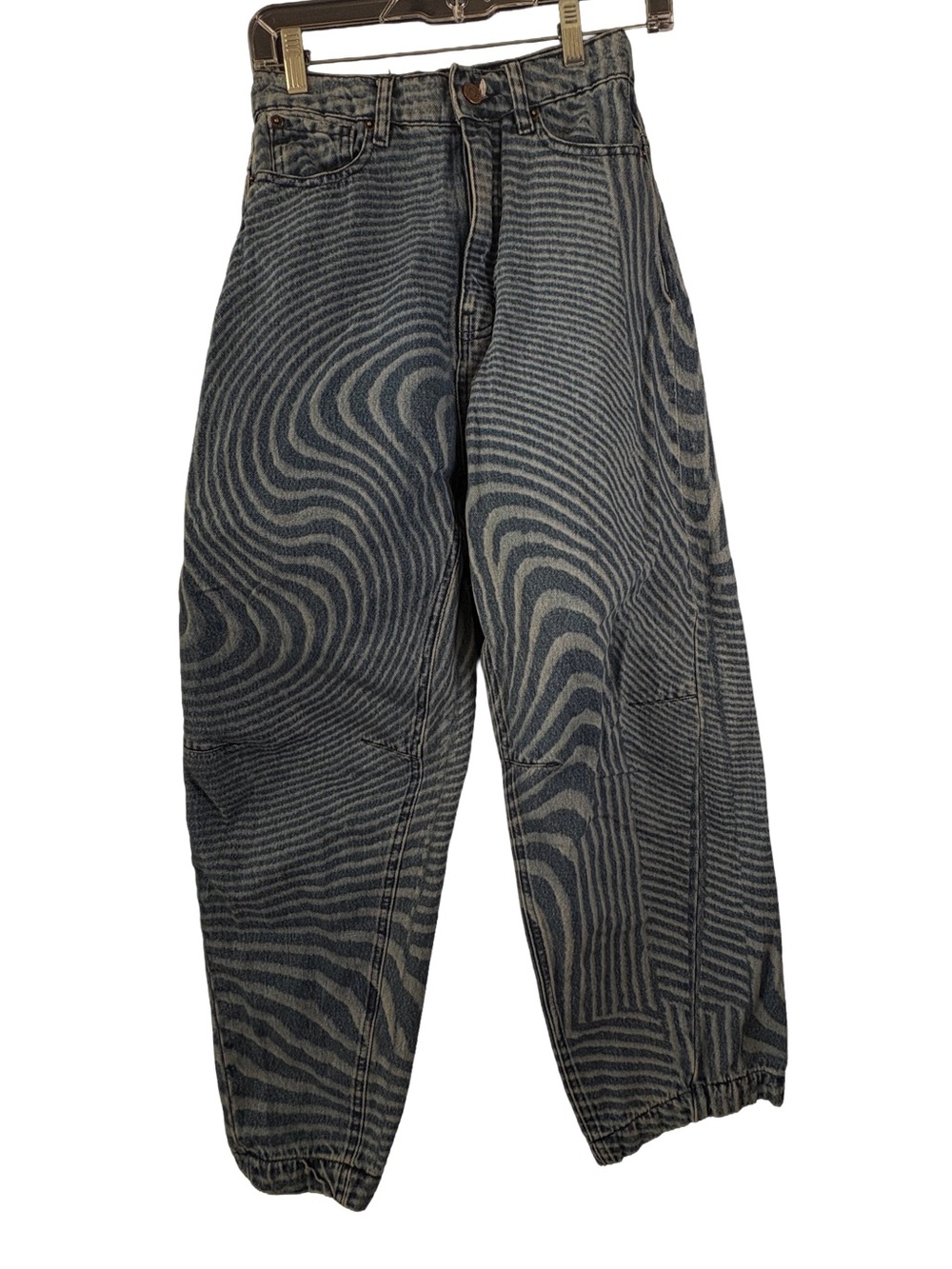 BDG Men's Black & Gray Swirl-Pattern Relaxed Jeans